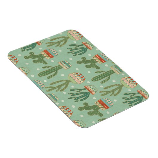 Southwest Geo Step | Potted Cactus Pattern Magneet (Rechterzijde)