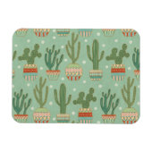 Southwest Geo Step | Potted Cactus Pattern Magneet (Horizontaal)