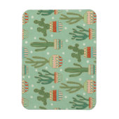 Southwest Geo Step | Potted Cactus Pattern Magneet (Verticaal)
