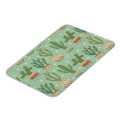 Southwest Geo Step | Potted Cactus Pattern Magneet (Linkerzijde)