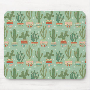 Southwest Geo Step   Potted Cactus Pattern Muismat