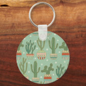 Southwest Geo Step | Potted Cactus Pattern Sleutelhanger (Voorkant)