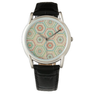 Southwest Geo Step   Southwest Hexagon Pattern Horloge