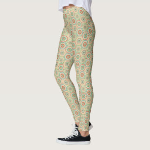Southwest Geo Step Southwest Hexagon Pattern Leggings
