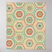 Southwest Geo Step | Southwest Hexagon Pattern Poster (Voorkant)