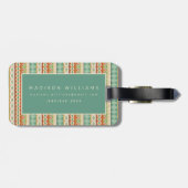 Southwest Geo Step | Waterverf Tribaal Patroon Bagagelabel (Achterkant horizontaal)