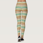 Southwest Geo Step | Waterverf Tribaal Patroon Leggings (Achterkant)