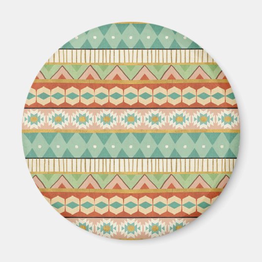 Southwest Geo Step | Waterverf Tribaal Patroon Magneet (Voorkant)