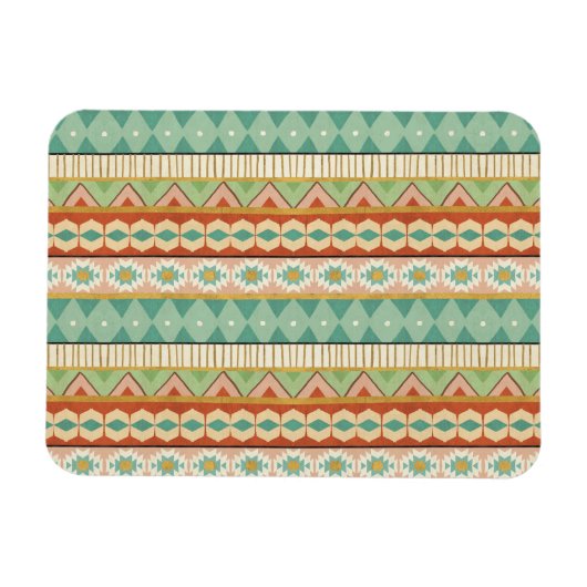 Southwest Geo Step | Waterverf Tribaal Patroon Magneet (Horizontaal)