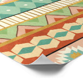 Southwest Geo Step | Waterverf Tribaal Patroon Poster (Hoek)