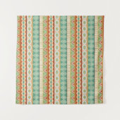 Southwest Geo Step | Waterverf Tribaal Patroon Wandkleed (Voorkant)