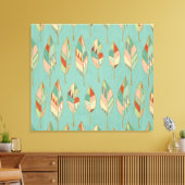 Southwest Geo Step | Waterverf Vuurpatroon Canvas Afdruk (Insitu (Woonkamer))