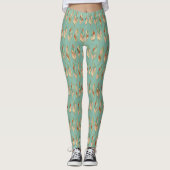 Southwest Geo Step | Waterverf Vuurpatroon Leggings (Voorkant)