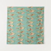 Southwest Geo Step | Waterverf Vuurpatroon Wandkleed (Voorkant)