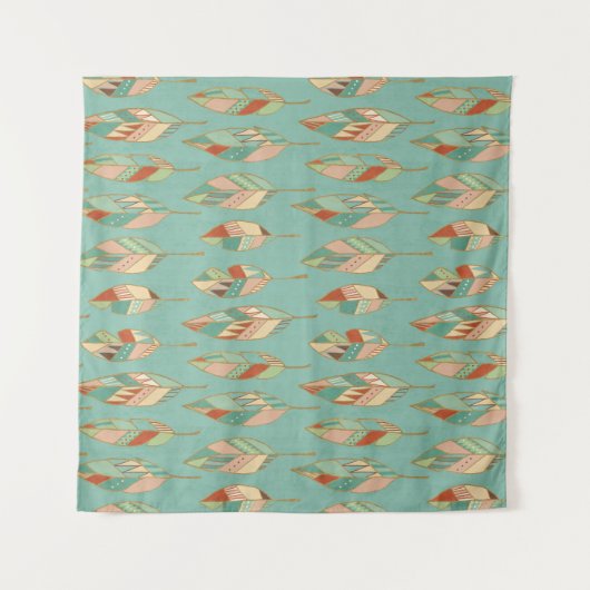 Southwest Geo Step | Waterverf Vuurpatroon Wandkleed (Voorkant)