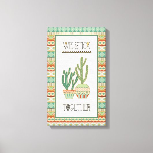 Southwest Geo VIII | We steken samen Canvas Afdruk (Voorkant)