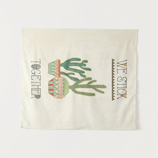 Southwest Geo VIII | We steken samen Wandkleed (Voorkant (horizontaal))