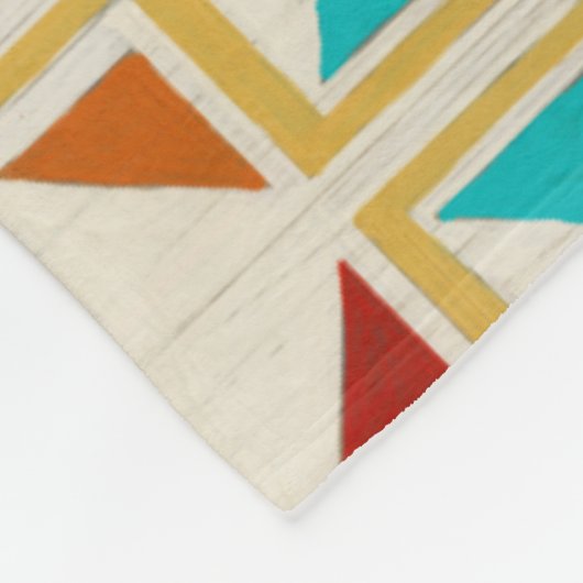 Southwest Geometry I Fleece Deken (Hoek)