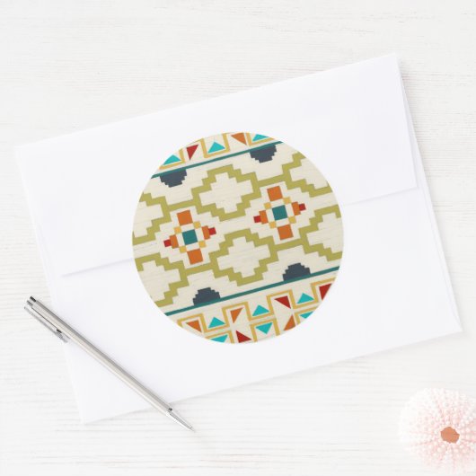 Southwest Geometry I Ronde Sticker (Envelop)