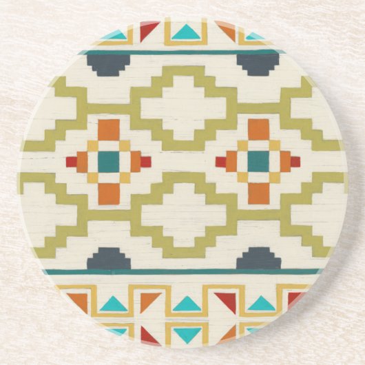 Southwest Geometry I Zandsteen Onderzetter (Voorkant)