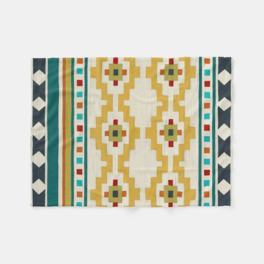 Southwest Geometry III Fleece Deken (Voorkant (Horizontaal))