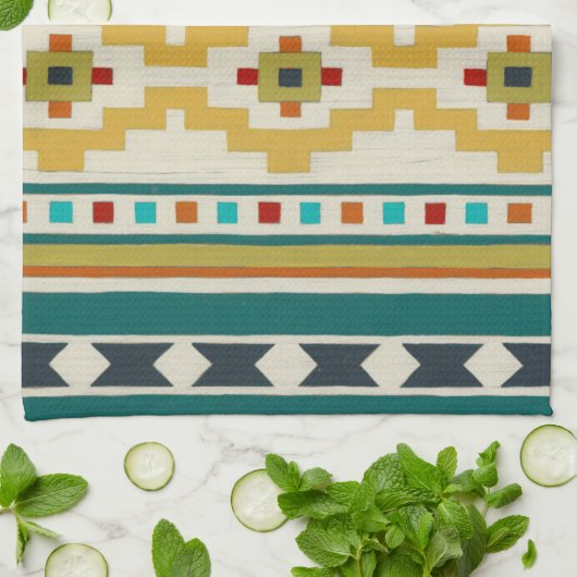 Southwest Geometry III Theedoek (Gevouwen)