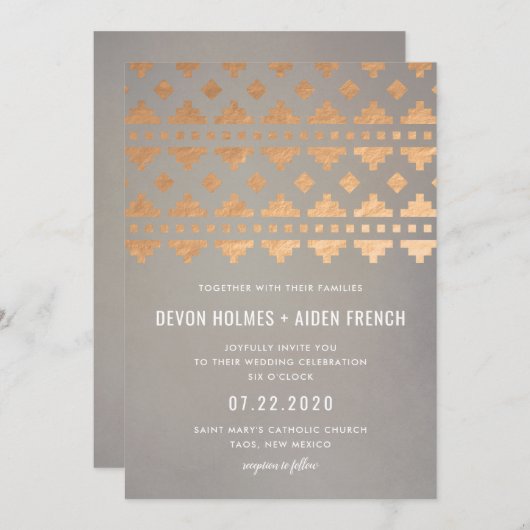 Southwest Gleam bruiloft uitnodiging (Voorkant / Achterkant)