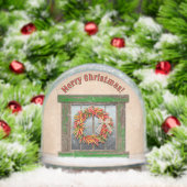 Southwest Holiday Chile Wreath Window Personalized Sneeuwbol (Kerstmis)