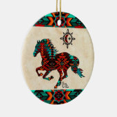 Southwest Horse Ceramic Ornament (Rechts)