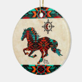 Southwest Horse Ceramic Ornament (Links)