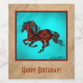 Southwest Horse Wijn Etiket (Enkel label)