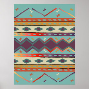Southwest Indian Blanket Design Print