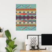 Southwest Indian Blanket Design Print (Thuiskantoor)