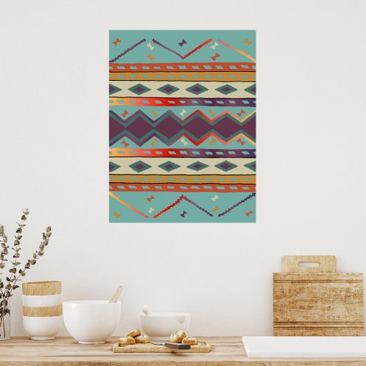 Southwest Indian Blanket Design Print (Keuken)