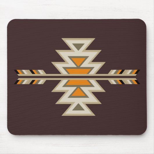 Southwest Indian Design-Brown Muismat (Voorkant)