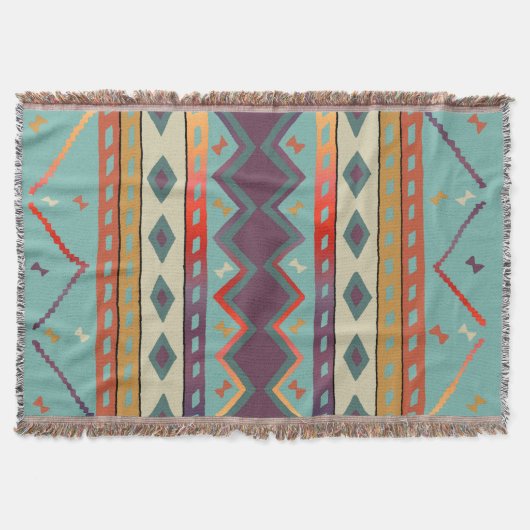 Southwest Indian Design Throw Blanket Deken (Voorkant)