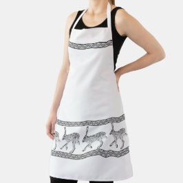 Southwest Jackrabbit & Geometric Mountains White Schort
