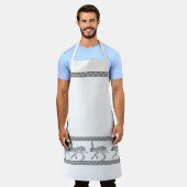 Southwest Jackrabbit & Geometric Mountains White Schort (Gedragen)