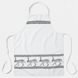 Southwest Jackrabbit & Geometric Mountains White Schort