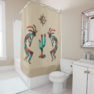 Southwest Kokopell en Cactus Shower Curtain Douchegordijn