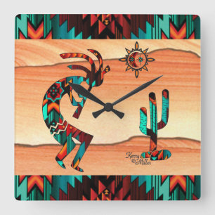 Southwest Kokopell Square Wall klok