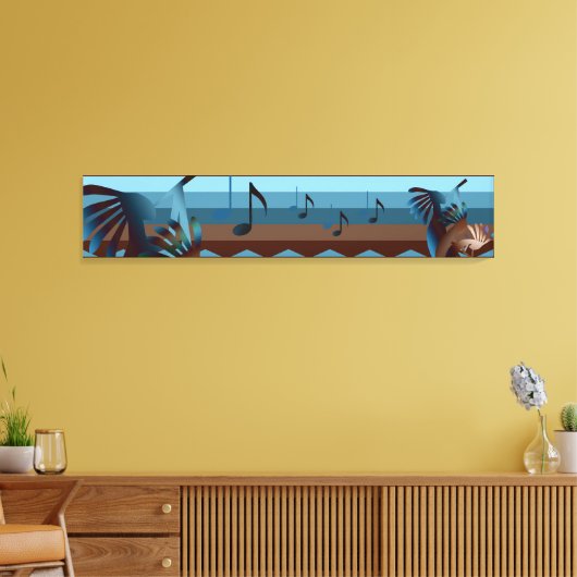 Southwest Kokopelli 50x10 Canvas Print (Insitu (Woonkamer))