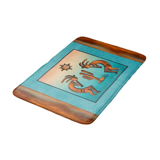 Southwest Kokopelli Bath Mat (Gekanteld)