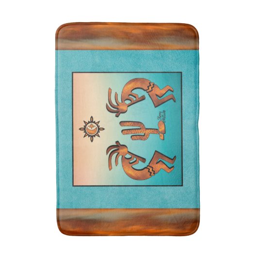 Southwest Kokopelli Bath Mat (Voorkant Verticaal)