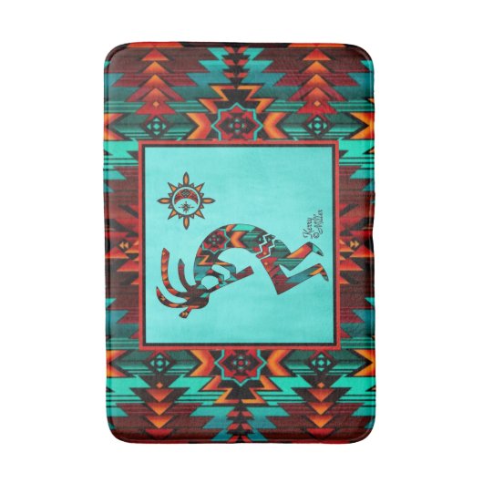 Southwest Kokopelli Bath Mat (Voorkant Verticaal)