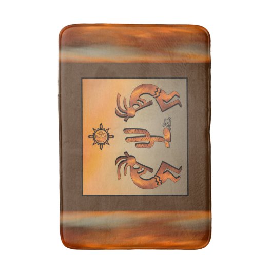 Southwest Kokopelli Bath Mat (Voorkant Verticaal)