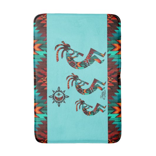 Southwest Kokopelli Bath Mat (Voorkant Verticaal)