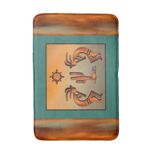 Southwest Kokopelli Bath Mat (Voorkant Verticaal)