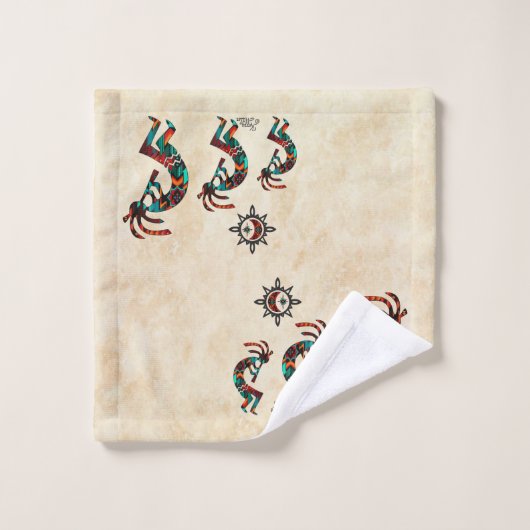 Southwest Kokopelli Bath Towel Set Bad Handdoek (Wasdoekje)