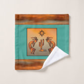 Southwest Kokopelli Bath Towel Set Bad Handdoek (Wasdoekje)